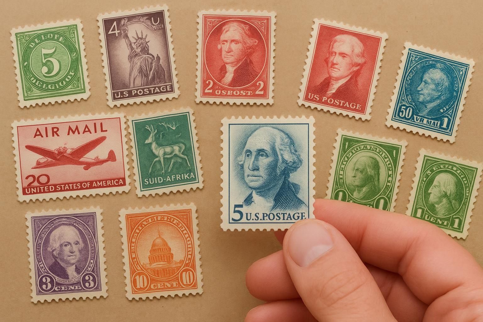 how to identify stamps by denomination